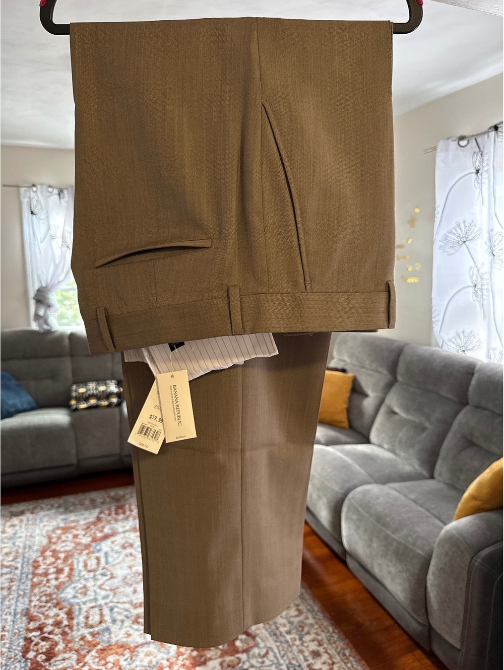 Banana Republic Mens Brown Dress Pants, Size 35x32, New with Tags